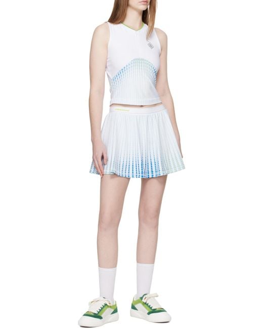 Casablanca Blue Logo Waistband Tennis Racer Skirt