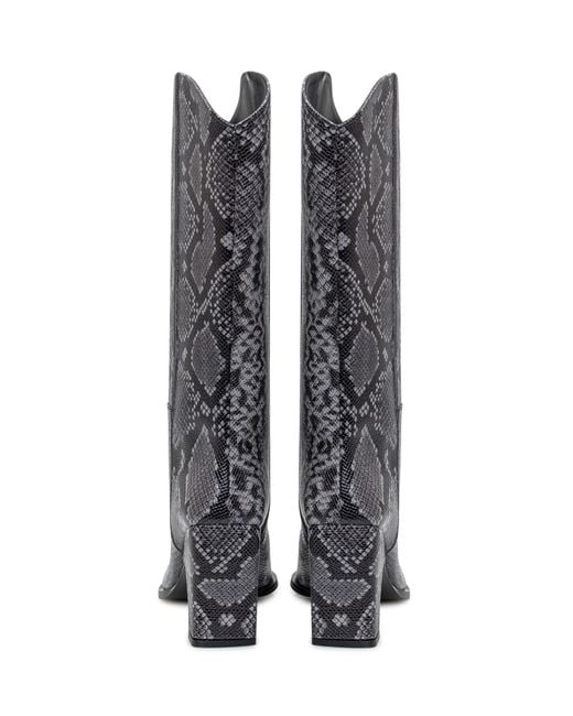 Coperni Black Bridge Embossed Cowboy Boots