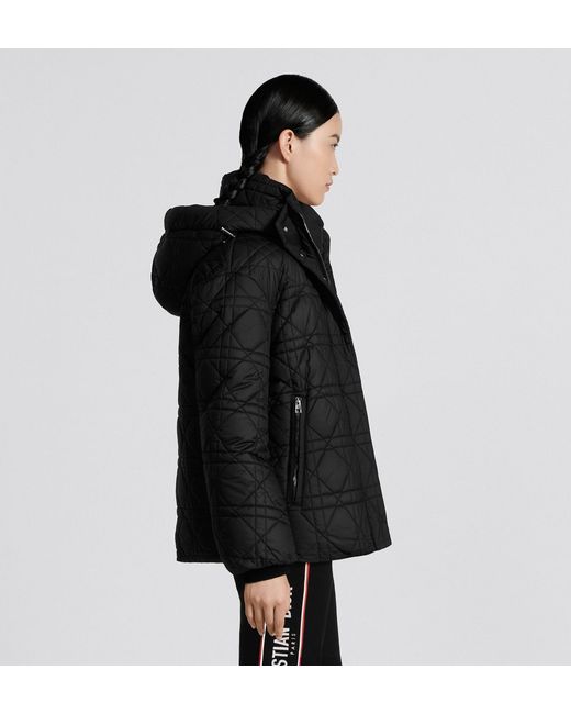 Dior Black Alps Macrocannage Hooded Down Jacket