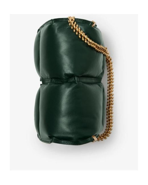 Burberry Snip Quilted Chain-Link Crossbody Bag in Green | Lyst