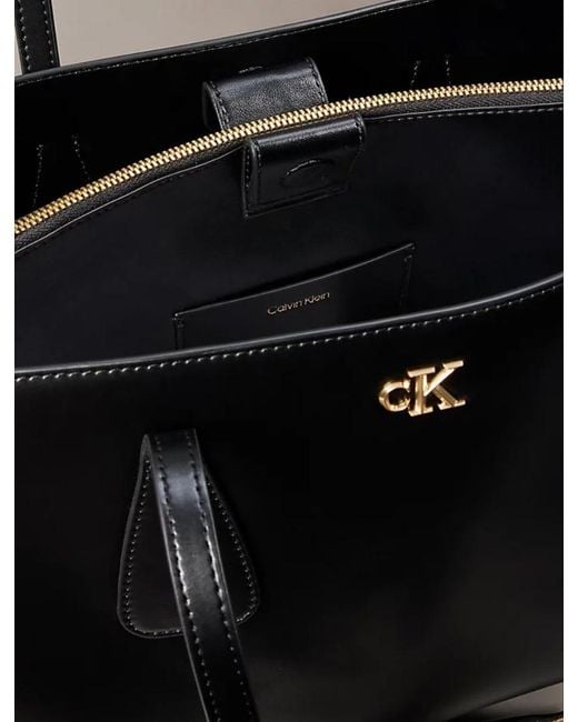 Calvin Klein Black Logo-Detail Shoulder Bag