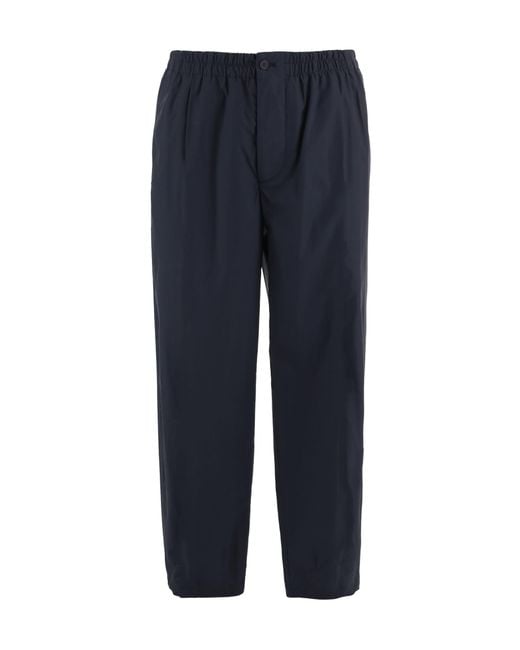 Giorgio Armani Blue Elasticated-Waist Straight-Leg Pants for men