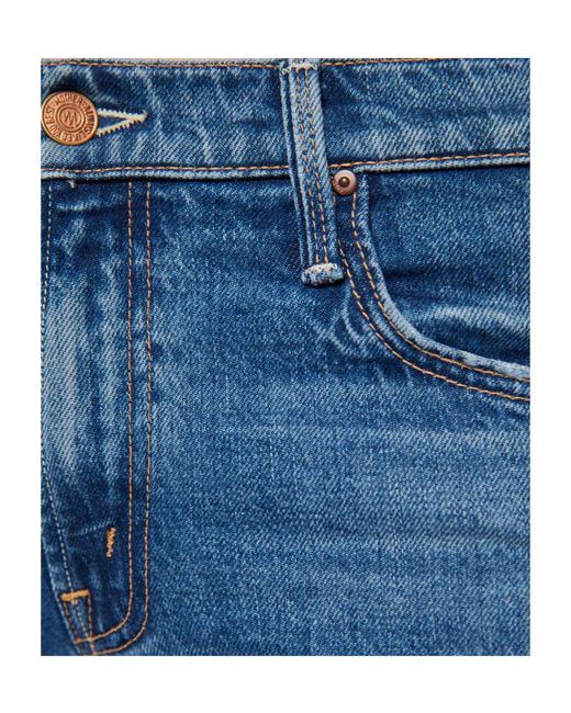Mother Blue Belt Loops Jeans