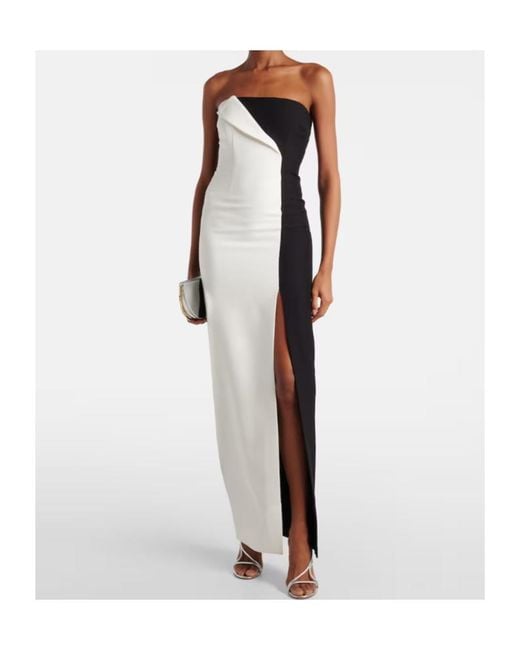 Roland Mouret White Strapless Crêpe Gown