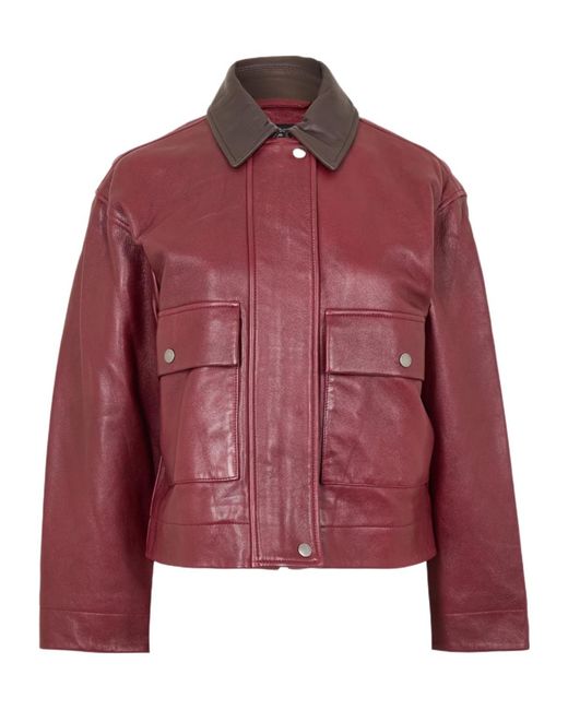 Rag & Bone Red Nonie Leather Jacket
