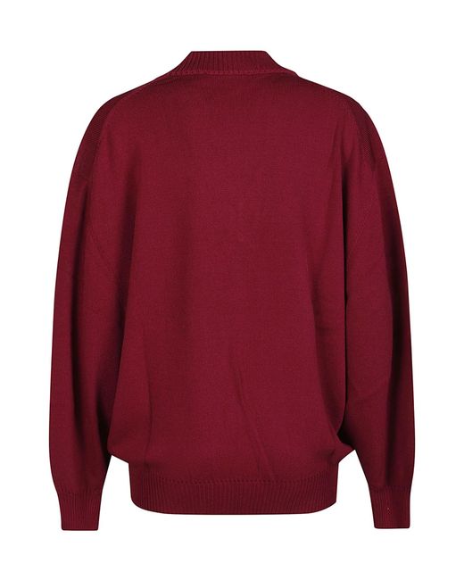 IRO Red Brise V Neck Sweater
