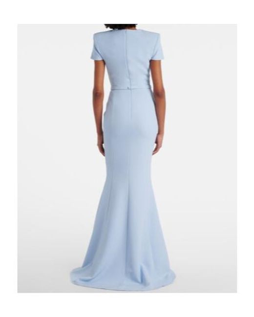 Safiyaa Blue Crepe Dress