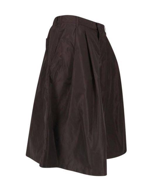 Aspesi Gray A-Line Midi Skirt