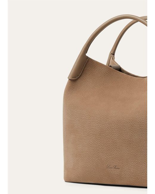 Loro Piana Brown Bale Large Shoulder Bag