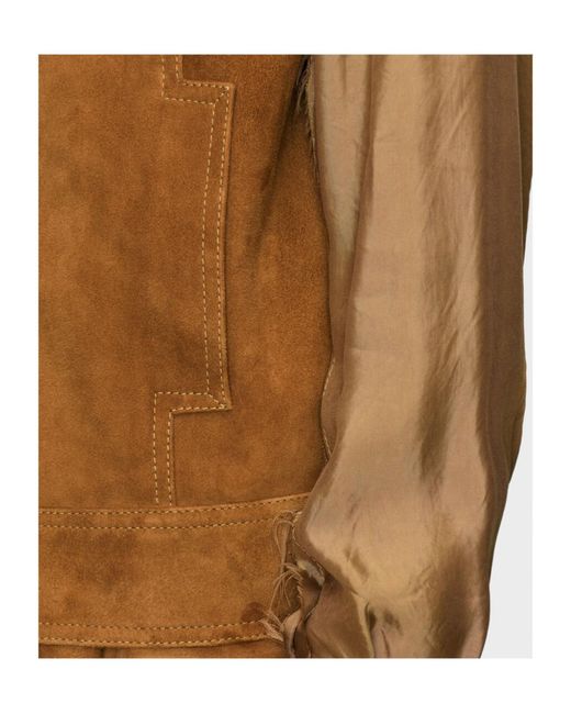 Maison Margiela Brown Suede Leather Jacket