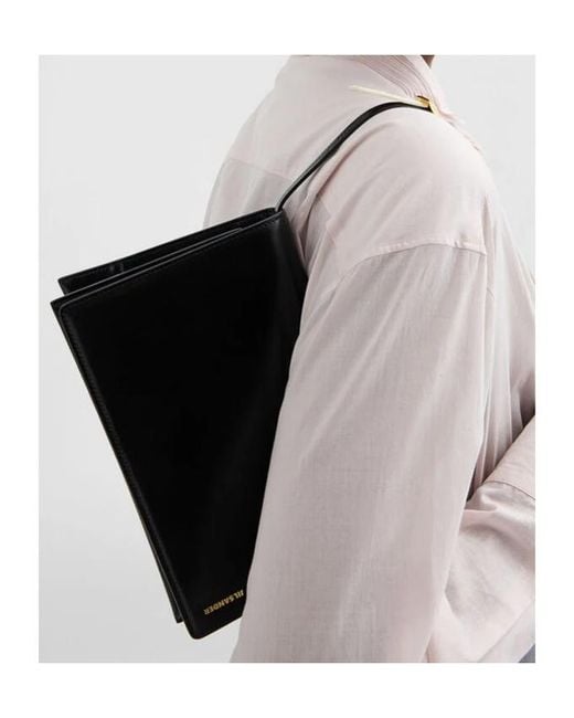Jil Sander White File Small Shoulder Bag