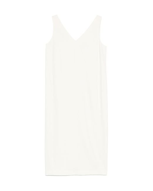 Theory White V-Neck Sleeveless Midi Dress