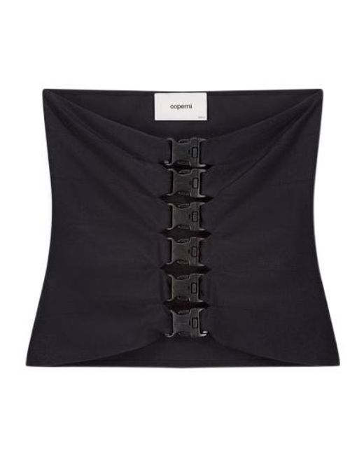 Coperni Blue Multi Buckle Top