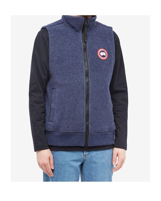 Canada Goose Blue Mersey Logo Patch Gilet for men