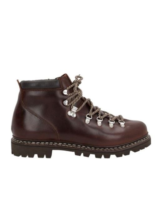 Paraboot Brown Round Toe Hiking Boots for men