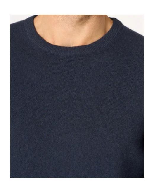 Malo Blue Basic Crewneck Knitwear for men