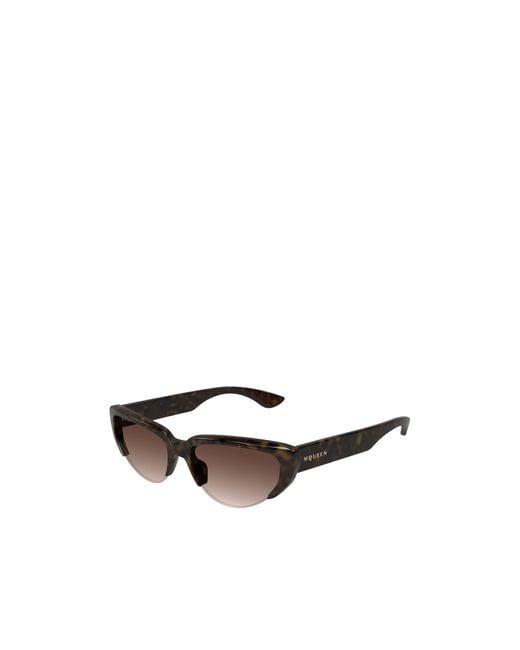 McQueen White Eyewear Cat-Eye Frame Sunglasses