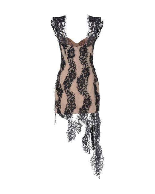 GIUSEPPE DI MORABITO White Lace Detailed Minidress