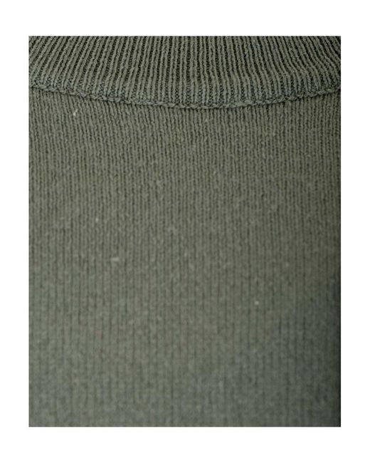 Stone Island Green Compass Patch Crewneck Knitted Jumper for men