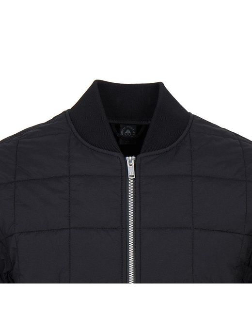 Moose Knuckles Blue Long-Sleeved Cotton-Padded Jacket for men