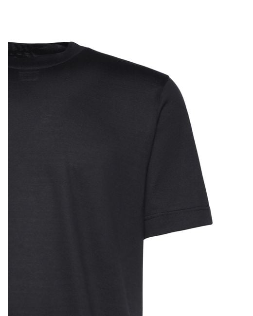 Eleventy Black Crew-Neck T-Shirt for men