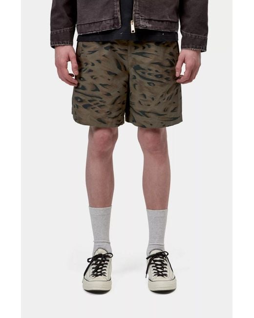 Carhartt Gray Travon Patterned Drawstring Shorts for men