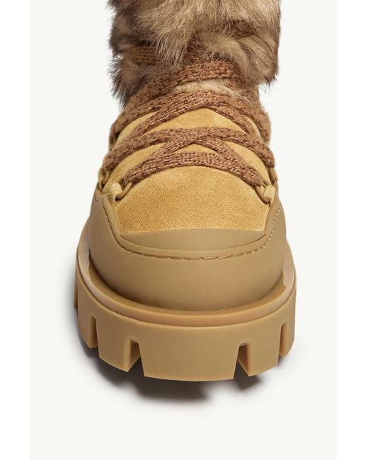 Moncler Brown Peak Après Suede Shearling Boots