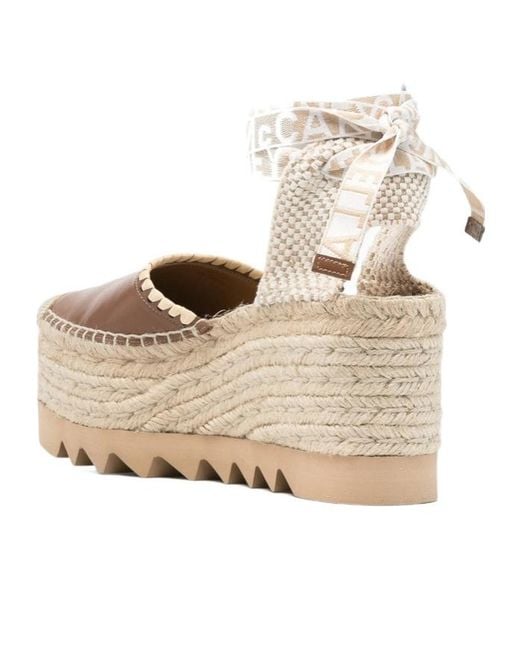 Stella McCartney Natural Gaia Platform Espadrilles