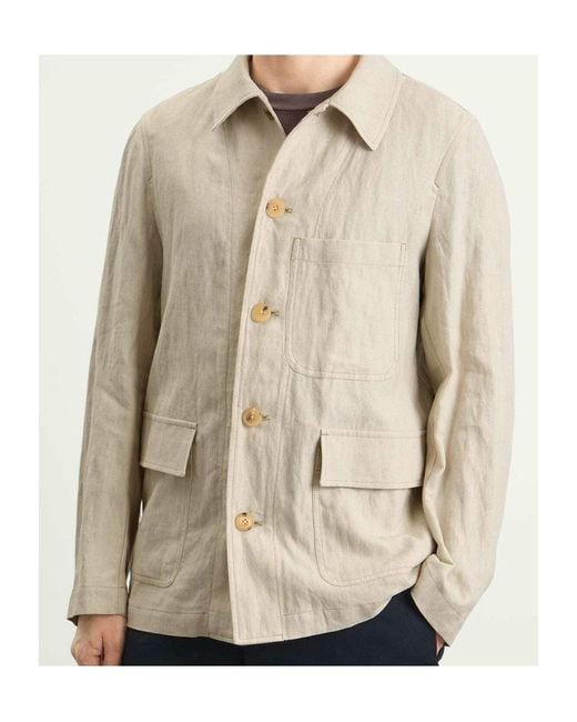 Dries Van Noten Natural Buttoned Jacket for men