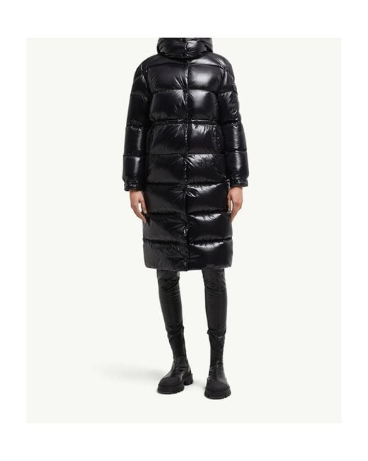 Moncler Black Cavettaz Hooded Long Down Jacket
