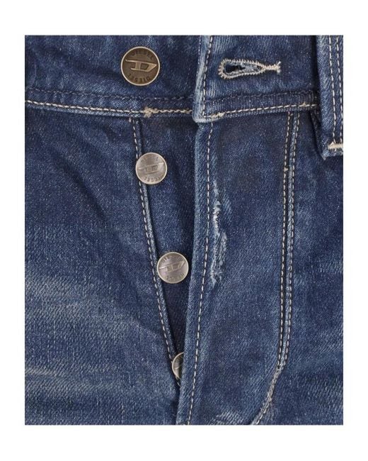 DIESEL Blue Belt Loops Jeans for men