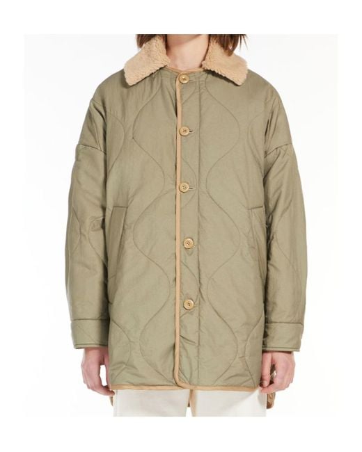 Weekend by Maxmara Natural Shearling-Collar Jacket