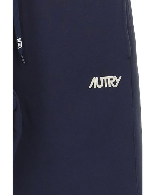 Autry Blue Elastic Waist Sweatpants for men