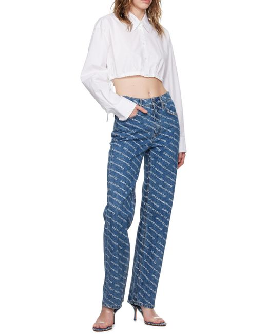 Alexander Wang Blue Ez Mid Rise Jeans