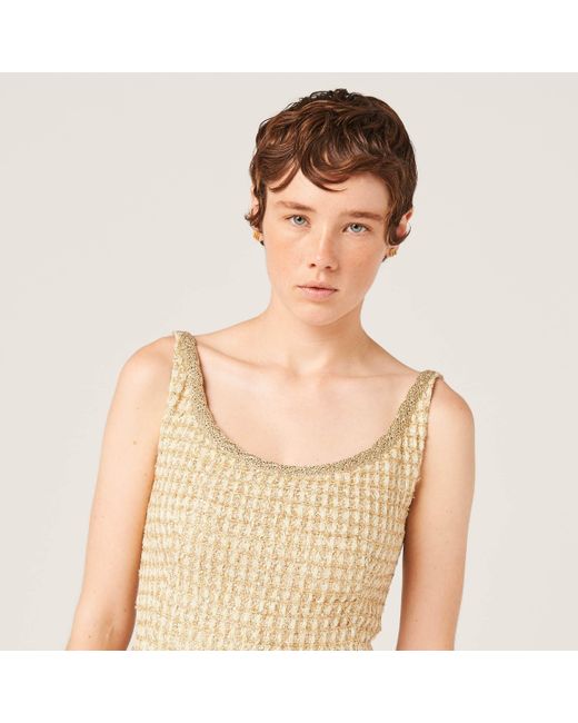Miu Miu Natural Check Mini-Dress
