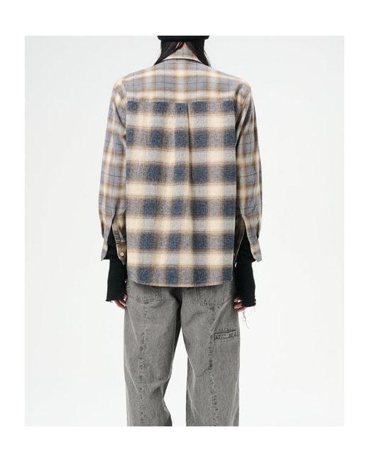 Our Legacy Green Above Check Pattern Buttoned Shirt for men