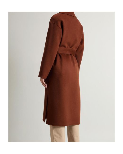 Woolrich Brown Wool Belted Coat