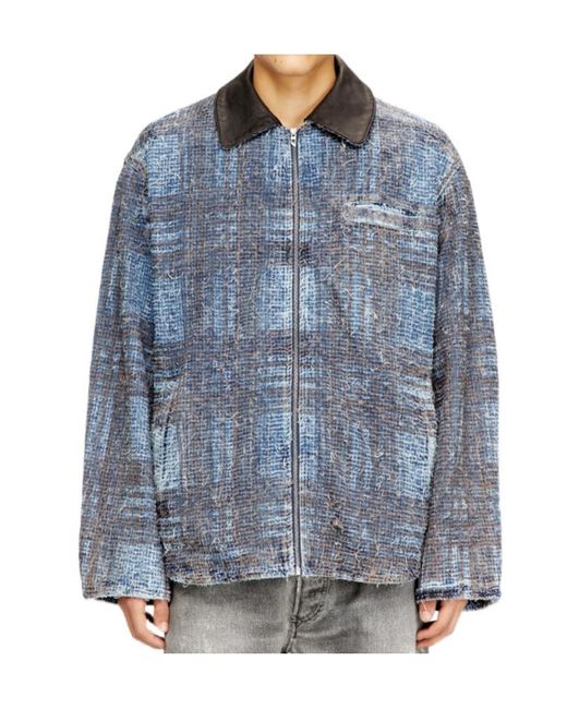 DIESEL Blue Jacket for men
