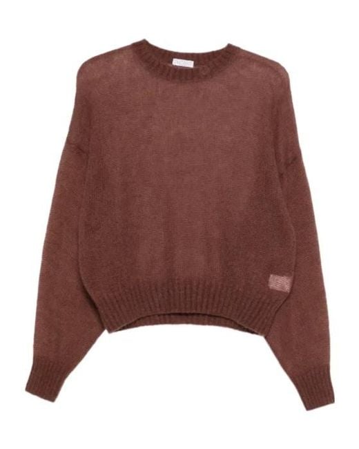 Brunello Cucinelli Brown Crew-Neck Sweater