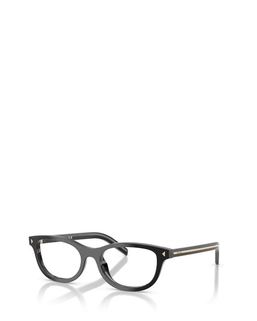 Prada White Eyewear Oval Frame Glasses for men