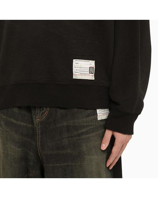 Maison Mihara Yasuhiro Black Round-Necked Sweater for men