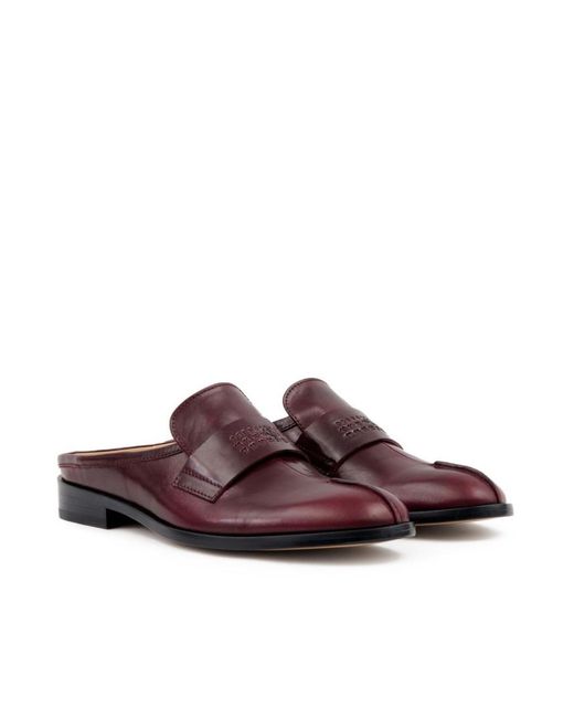 MM6 by Maison Martin Margiela Brown Loafer-Style Mules