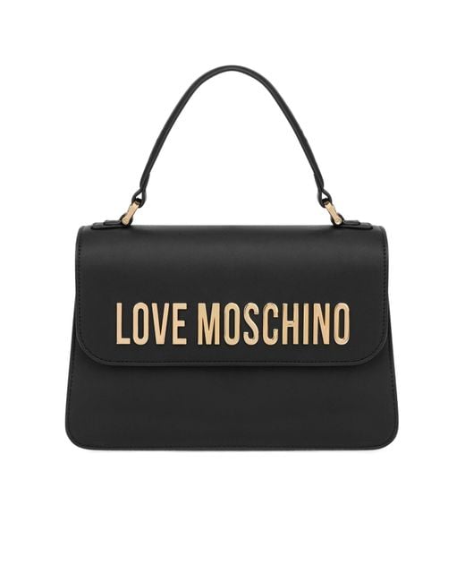 Moschino Black Logo Tote Bag