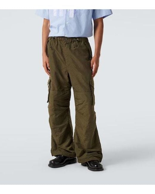 Comme des Garçons Green Drawstring Cargo Pants for men