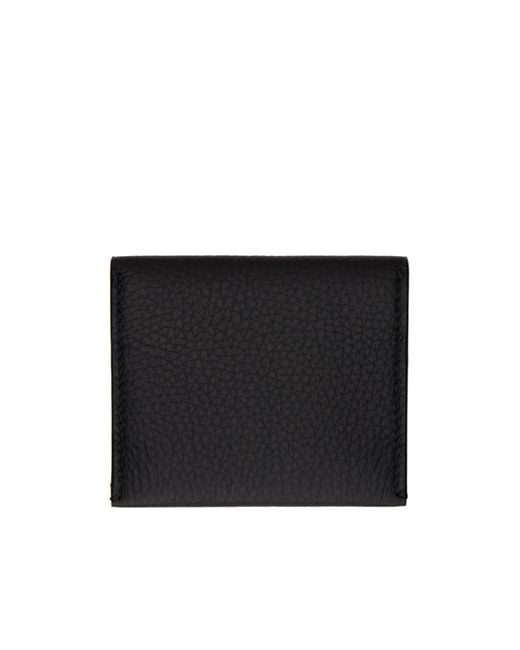 Zegna Black Leather Cardholder for men