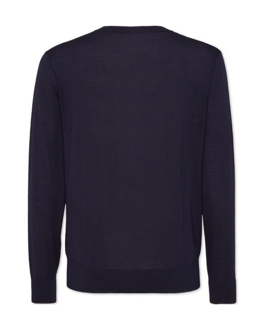 DSquared² Blue Crewneck Straight Hem Pullover for men