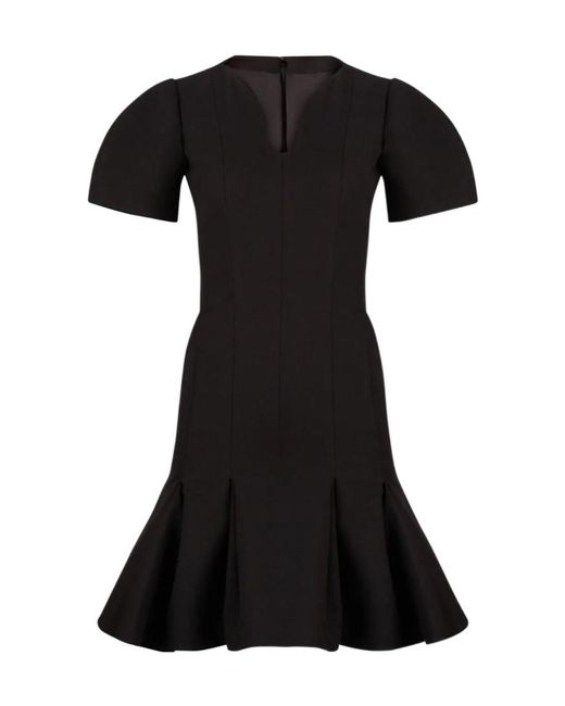 Nina Ricci Black Peplum Woolen Dress