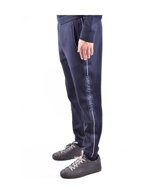 Emporio Armani Blue Sweatpants for men