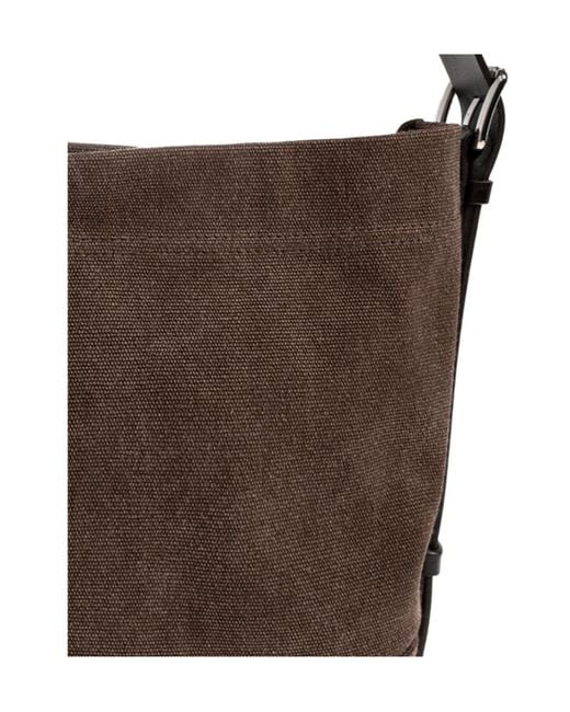 Lemaire Brown Small Belted Tote Bag for men