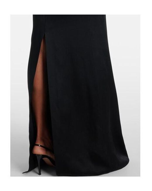 Stella McCartney Black Open-Back Satin Maxi Dress